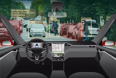 accident with self-driving car