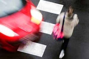 Pedestrian injured by driver